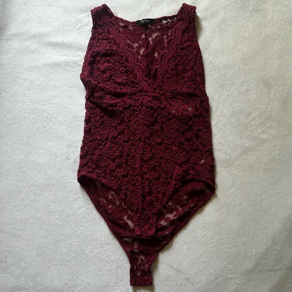 Maroon bodysuit